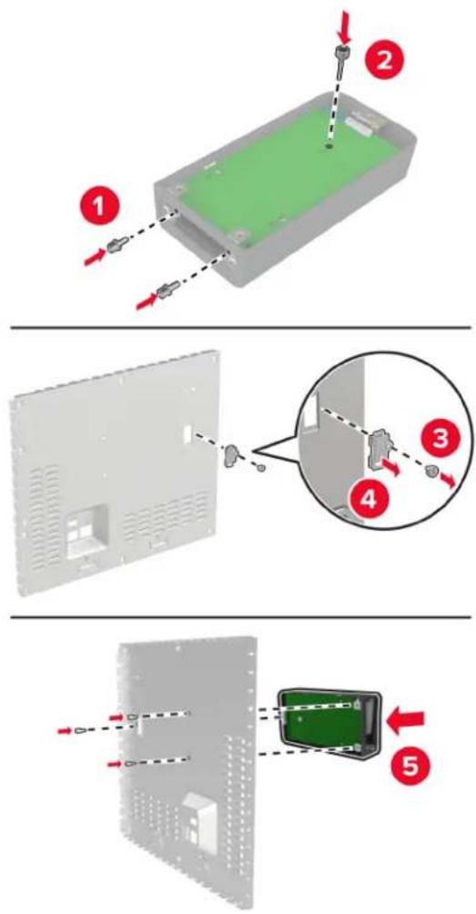 LEXMARK CX730 - Vidaus sprendimų prievado įrengimas - 5