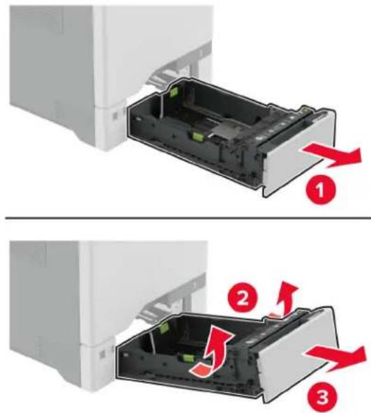 LEXMARK CX730 - Popieriaus idėjimas i déklus - 2