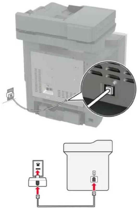 LEXMARK CX730 - Spausdintuvo ijungimas i ne RJ-11 sieninį lizda - 1