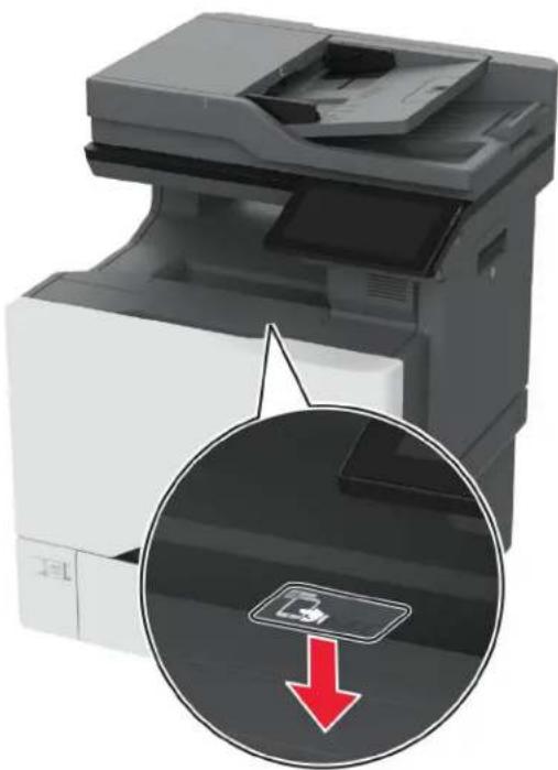 LEXMARK CX730 - Belaidžio tinklo spausdinimo serverio „MarkNet N8372“ prijungimas - 3