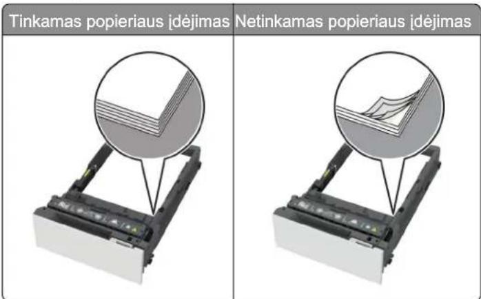 LEXMARK CX730 - Tinkamai jdėkite popierių - 1