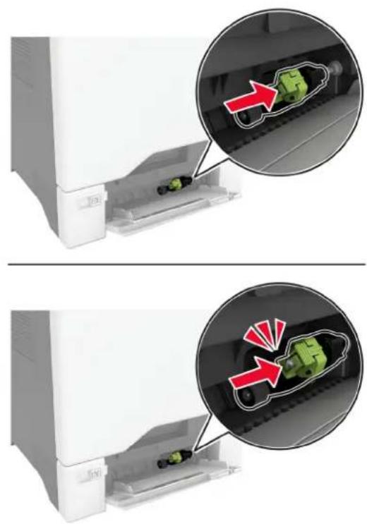 LEXMARK CX730 - Popieriaus paémimo veleno keitimas daugiafunkciame tiektuve - 2