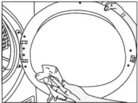 BEKO BM3T39239WB - Pūkų filtrai (vidiniai ir išoriniai filtrai) / durelių vidinio paviršiaus valymas - 6
