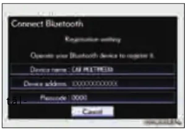LEXUS GS 450h (2012) - Bluetooth® tâlruņa registrācija - 2