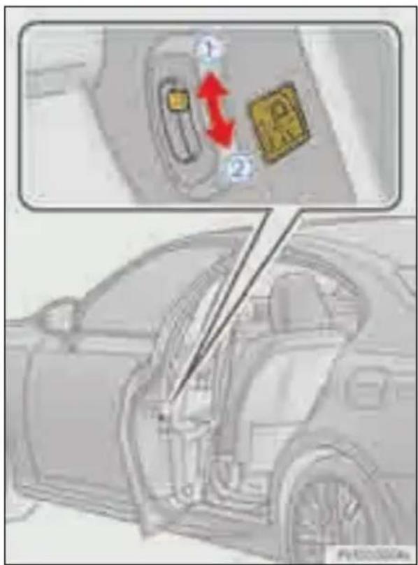 LEXUS GS 450h (2012) - Bērnu aizsardzības slēdzis aizmugures durvīs - 1