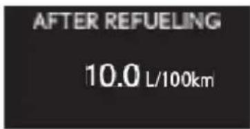 AFTER REFUELING 10.0 L/100km