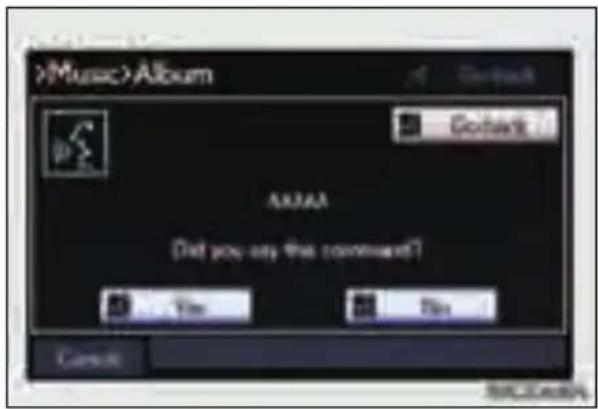 >Music>Album Add Goobert Add (Dist you say the command) Yes No Cancel