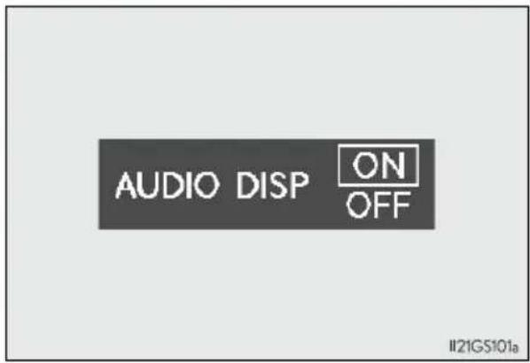 AUDIO DISP ON OFF I21GS101a