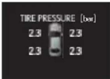 TIRE PRESSURE [bar] 2.3 2.3 2.3 2.3
