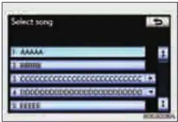 Select song 1. AAAAA 2. BBBBB 3. CCCCCCCCCCCCCCCCCCCCCCCC 4. D000000000000000000000 5. EEEE