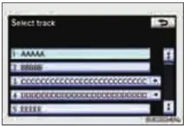 Select track 1 AAAAA 2 88888 1 CCGCCCCCCCCCCCCCCCCCCCCC 4 DDDDDDDDDDDDDDDDDDDDD 5 EEEE OK