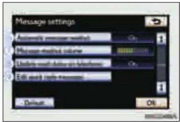Message settings Automatic message set Static message set Unselect and edit any Windows Edit and edit any Windows Deluxe OK