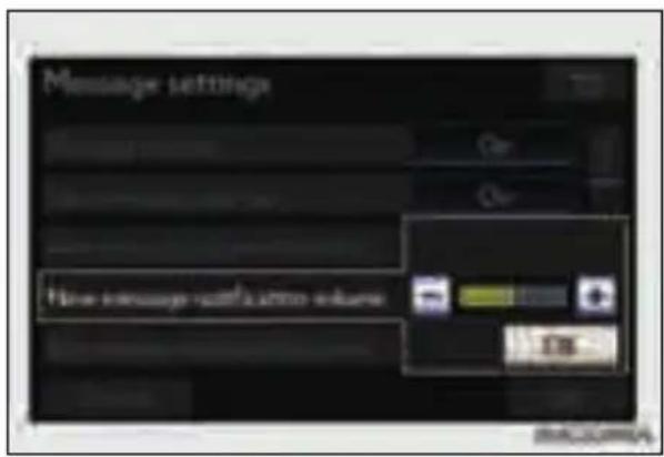 Message settings New message satisfaction volume 128