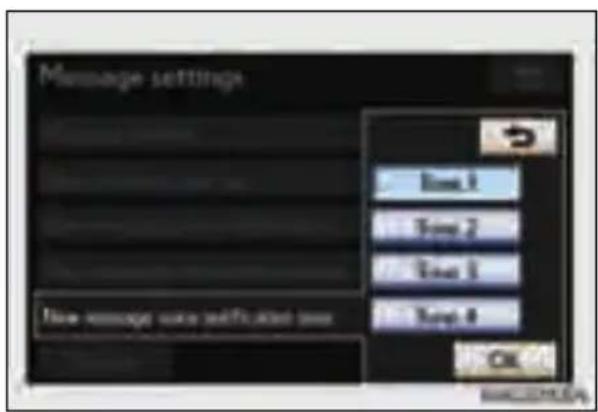 Message settings Time 1 Time 2 Time 3 Time 4 Now message write formatted use OK