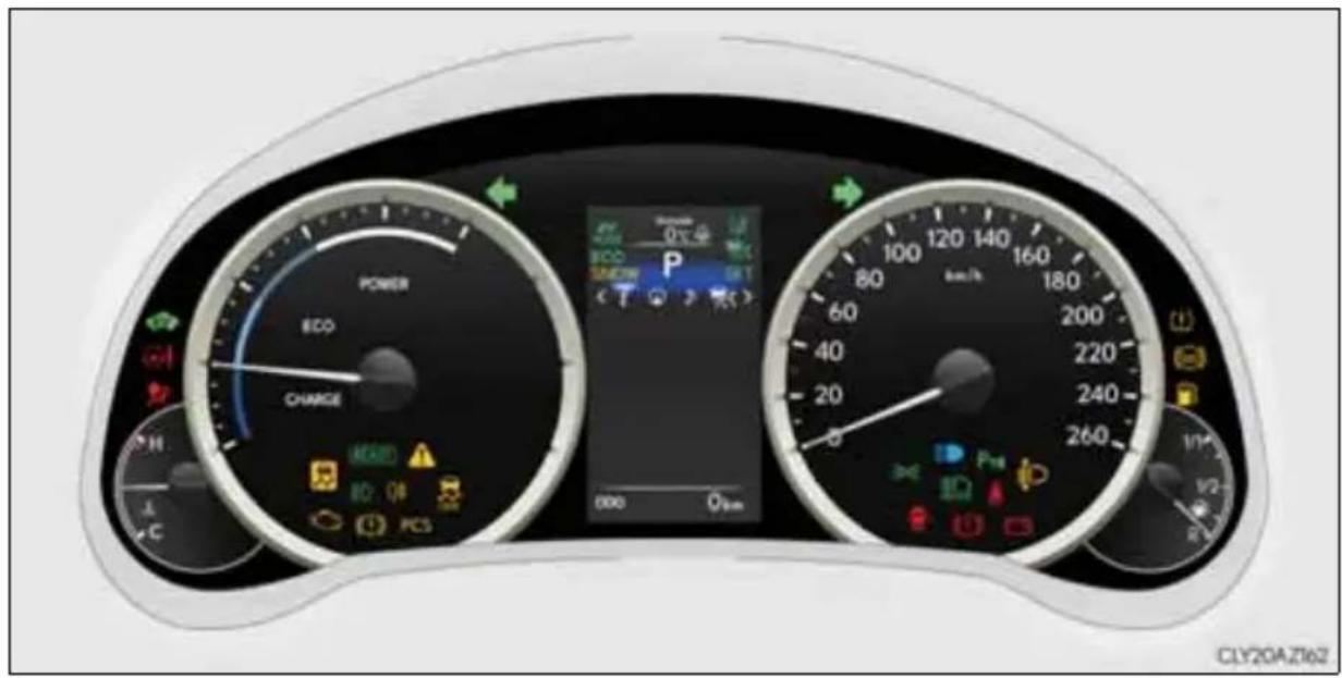 POWER ECO CHARGE 000 0km 120 140 160 80 km/h 180 60 40 20 0 220 240 260 P S C CLY20AZ762