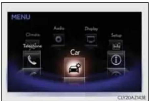 MENU Climate Telephone Audio Display Setup Car CLY20AZ143E