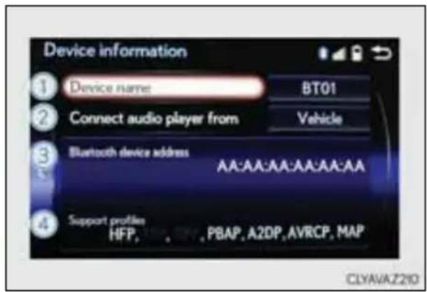 LEXUS IS 300h (2013) - Bluetooth® ierīces registrācijas statuss - 1