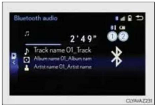 Bluetooth audio 2°49" Track name O1_Track Album name O1_Album nam Artist name O1_Artist name CLYAVAZ231