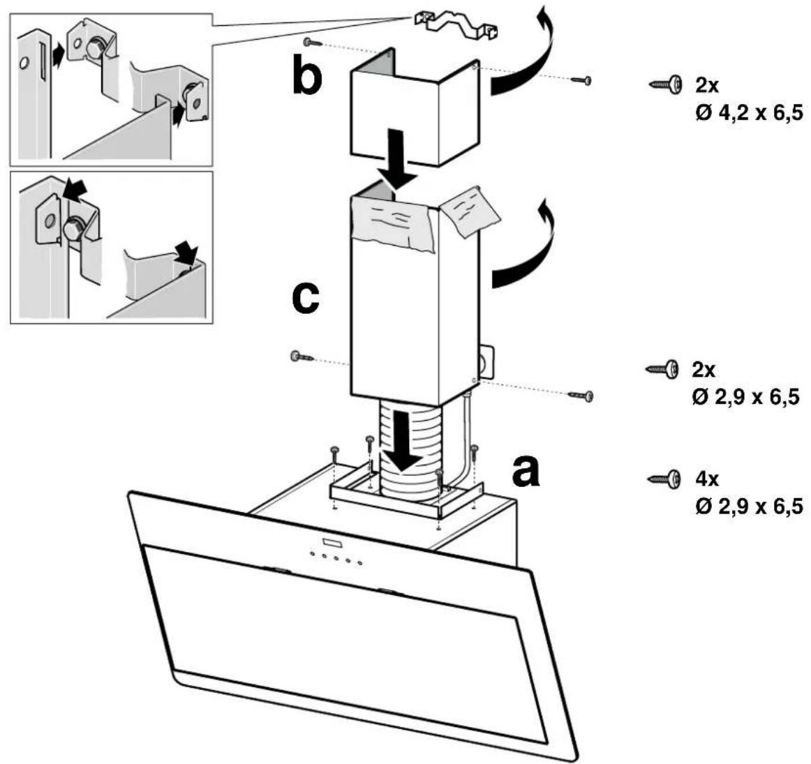 b 2x Ø 4,2 x 6,5 c 2x Ø 2,9 x 6,5 4x Ø 2,9 x 6,5 a