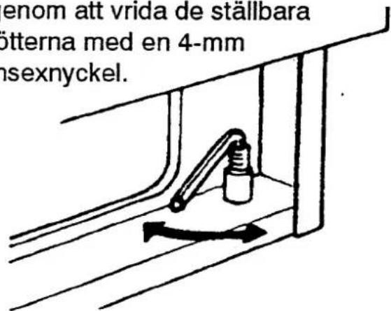 enom att vrida de stallbara bitterna med en 4-mm nsexnyckel.