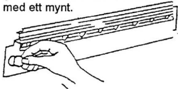med ett mynt.