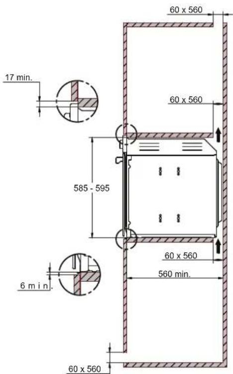 17 min. 60 x 560 60 x 560 585 - 595 60 x 560 560 min. 6 m i n. 60 x 560