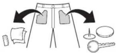 Diagram illustrating a folding or folding process with labeled parts including key, cloth, and fabric.