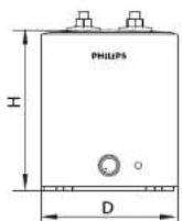 PHILIPS AquaShield AWH1008 - 产品尺寸 - 1