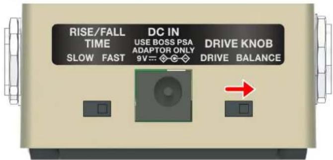 RISE/FALL TIME SLOW FAST DC IN USE BOSS PSA ADAPTOR ONLY 9V DRIVE KNOB DRIVE BALANCE
