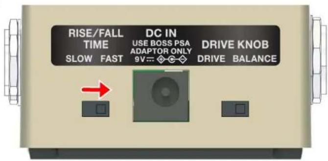 RISE/FALL TIME SLOW FAST DC IN USE BOSS PSA ADAPTOR ONLY 9V DRIVE KNOB DRIVE BALANCE