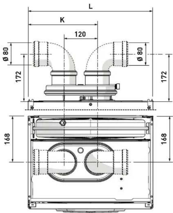 L K 120 Ø 80 Ø 80 172 172 168 168