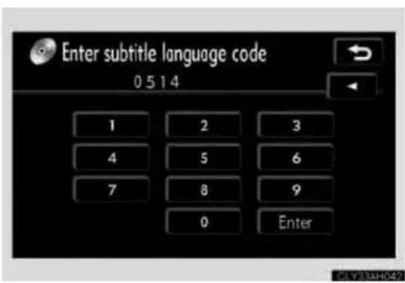Enter subtitle language code 0 5 14 1 2 3 4 5 6 7 8 9 0 Enter