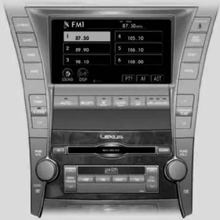 FM1 87.50 mm 1 87.50 2 89.90 3 98.10 4 105.10 5 106.10 6 108.00 SOUND DSP PTY AF AST LEXUS 443-002 FLJ TUEF FLJ OFF OFF OFF OFF OFF OFF OFF OFF OFF