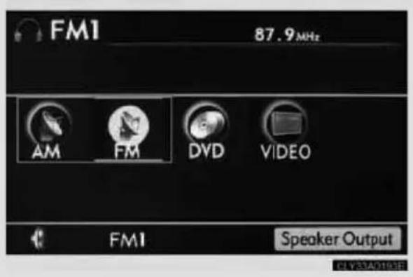 FM1 87.9MHz AM FM DVD VIDEO FM1 Speaker Output CLY33A0193E