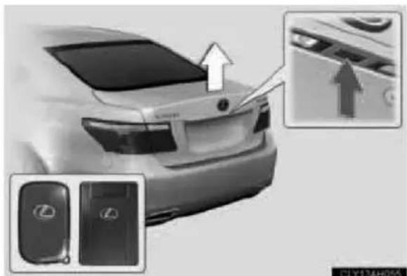 LEXUS LS 600h L (2007) - Bagāžas nodalījuma atvēršana - 1