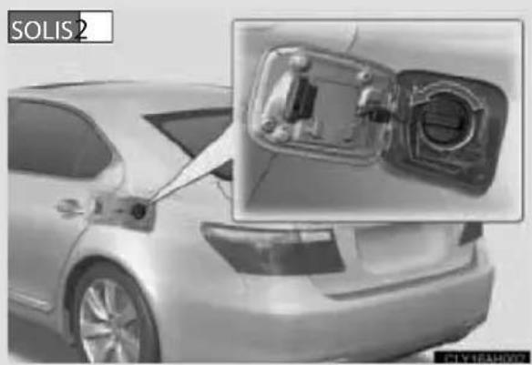LEXUS LS 600h L (2007) - Degvielas iepildes vāciņa atvēršana - 2