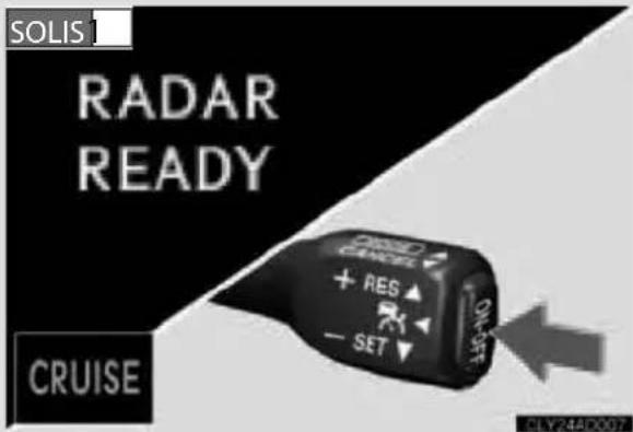 SOLIS RADAR READY CRUISE + RES ▲ - SET ▼ OFF CLY:24AP007