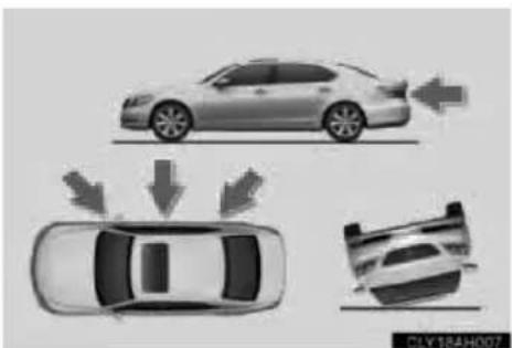 LEXUS LS 600h L (2007) - SRS drošības sistēmas sastāvdaļas - 3