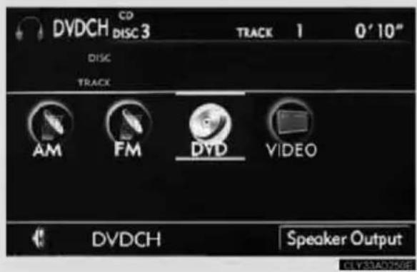 DVDCH CD DISC 3 TRACK 1 0' 10" DISC TRACK AM FM DVD VIDEO DVDCH Speaker Output