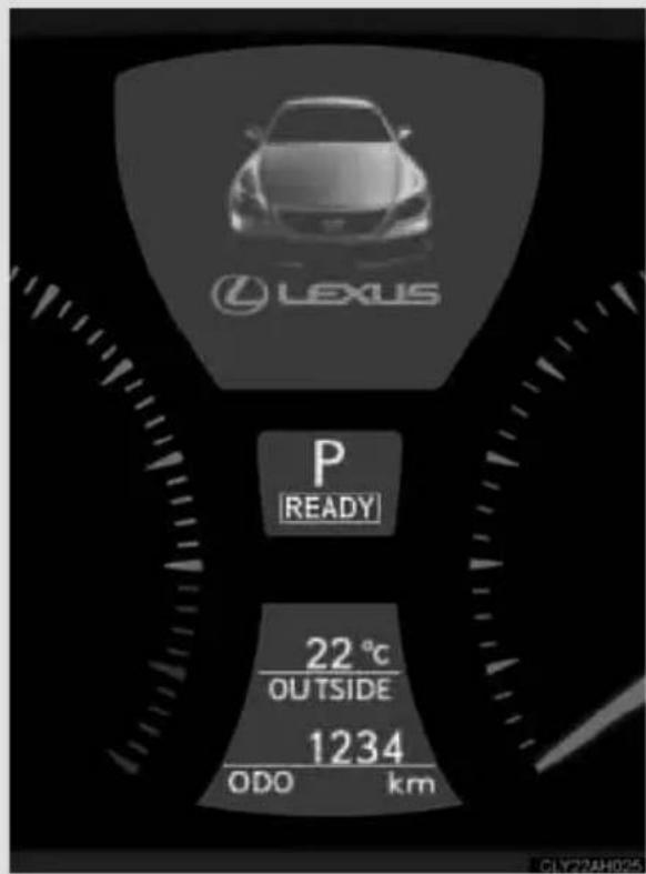 LEXUS P READY 22 °C OUTSIDE 1234 ODO km