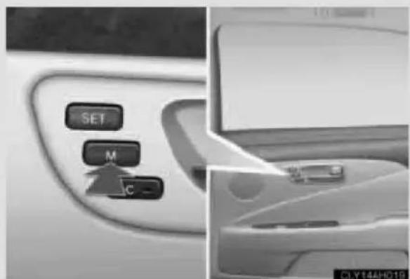 LEXUS LS 600h (2007) - 1-4. Regulējamās komponentes (sēdekļi, spoguļi, stūre) Aizmugures sēdekļa stāvokļa atmiņa (ja aprikots) - 2