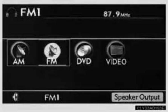 FM1 87.9MHz AM FM DVD VIDEO FM1 Speaker Output CL Y33A0192F