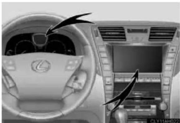 LEXUS LS 600h (2007) - Avārijas uzraudzības / patēriņa ekrāns - 1