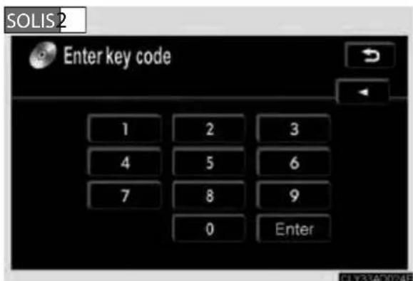 SOLIS2 Enter key code 1 2 3 4 5 6 7 8 9 0 Enter