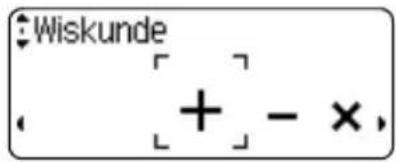 Wiskunde + - x,