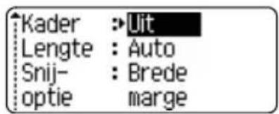 Kader :Uit Lengte :Auto Snij- :Brede optie marge