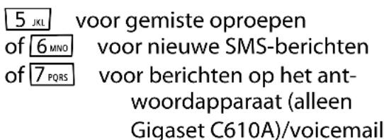 GIGASET C610 Silky - Knipperen van de berichtentoets uit-/inschakelen - 2