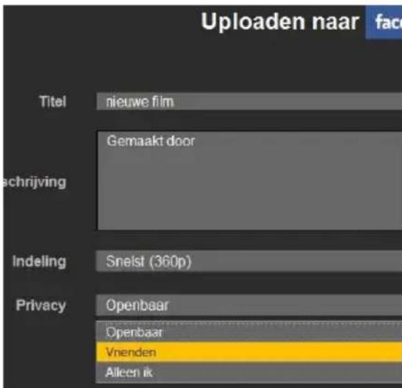Uploaden naar face Titel nieuwe film schrijving Gemaakt door Indeling Snelst (360p) Privacy Openbaar Openbaar Vnenden Aileen ik