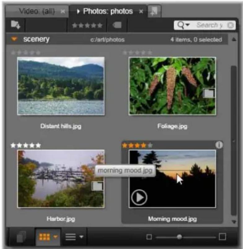 Video: (all) Photos: photos scenery c:/art/photos 4 items, 0 selected Distant hills.jpg Foliage.jpg morning mood.jpg Harbor.jpg Morning mood.jpg