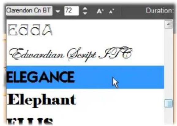 Clarendon Cn BT 72 A* A* Duration Edwardian Script HTC ELEGANCE Elephant ELIS